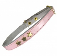Leather Cat Collar for a Star - Rose
